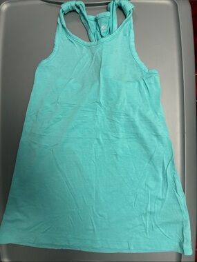 Aqua blue tie tank girls 8